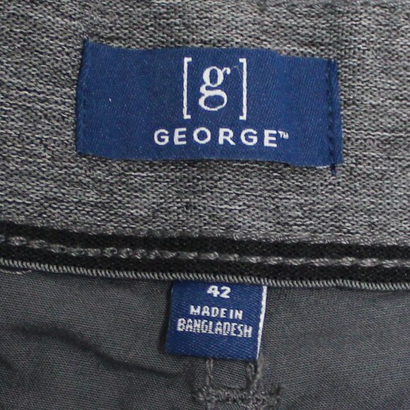 NWT George Men’s Charcoal Sky Below the Knee Messenger Or Cargo Style Shorts - Picture 4 of 13